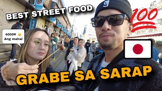 SIKAT NA STREET FOODS SA TOKYO  GRABE SA SARAP 🇯🇵  Buhay sa Japan [upl. by Ecnadnac]