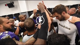 Joe Flacco’s ‘Boss’ Locker Room Speech After Win Over Cleveland  Baltimore Ravens [upl. by Airtina]