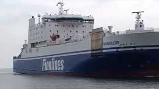 Finnlines Passagierfähre läuft in den Hafen von Travemünde ein 3072011 [upl. by Kwan]