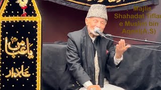 Majlis shahadat TiflanE Muslim Bin Aqeel ASWS recited by Allama Hafiz Tassaduq mohtaram [upl. by Aremahs]