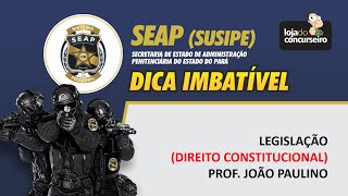 Dica 07  POLÍCIA PENAL  SEAP  Direito Constitucional  João Paulino [upl. by Megargee515]