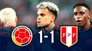 EMPATE AGÓNICO COLOMBIA Vs PERU 11 RESUMEN y ANALISIS del PARTIDO ELIMINATORIAS SUDAMERICANAS [upl. by Soalokcin]