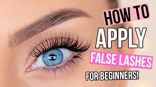 How To Apply False Eyelashes For Beginners [upl. by Klein]