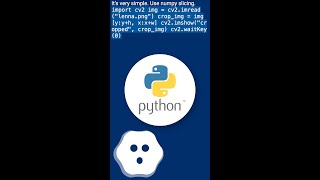 How to crop an image in OpenCV using Python shorts [upl. by Childs428]