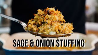 The Easiest and Tastiest Sage and Onion Stuffing  Christmas Recipe [upl. by Erreit572]