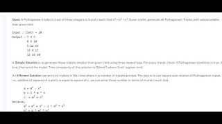 generate all Pythagorean Triples with values smaller than given limit in C [upl. by Alaster]