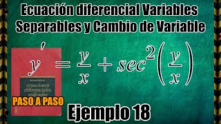 Ecuaciones Diferenciales Variables Separables y Cambio de Variable Solucionario M Spiegel Inciso 11 [upl. by Clothilde531]