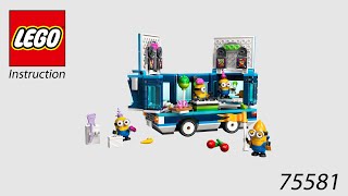 LEGO Instruction  Despicable Me 4  75581  Minions Music Party Bus [upl. by Nehttam]