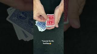 Magic Card Trick  Easy Color Change magic tutorial shorts [upl. by Peirsen]