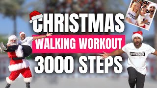 Christmas Walking Workout  3000 steps at home  Dance Fitness [upl. by Iorio]