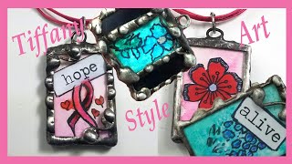 Glass Jewelry Art Pendant Tiffany Style [upl. by Nnayr517]