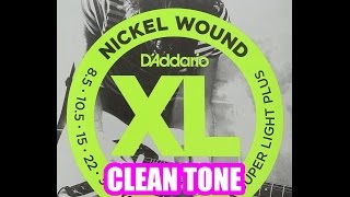 DAddario EXL130 Extra Super Light Plus 8539 Clean Tone [upl. by Dira62]