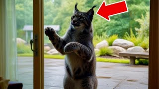 Lynx Knocks at Family’s Window Every Morning – Dad Decides To Follow Him [upl. by Zetnahs223]