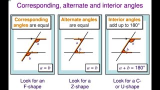 Corresponding Alternate and CoInterior Angles [upl. by Marler836]