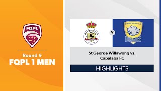 FQPL 1 Men Round 9  St George Willawong vs Capalaba FC Highlights [upl. by Dalis]