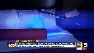 Hotel uses UV lights to clean up [upl. by Alemak540]