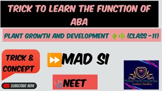 Trick to learn the function of Abscisic acid  Plant growth and developmentneet youtube trick [upl. by Wahkuna]