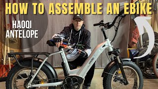 How to Assemble an Ebike  Haoqi Antelope Fat Tire [upl. by Pattie]