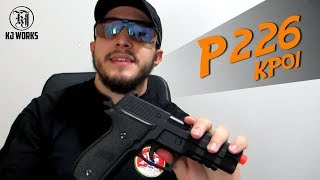 REVIEW  P226 KP01  Airsoft KJW GBB PTBR [upl. by Assanav]