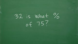 32 is what PERCENT of 75 Let’s solve the percent problem stepbystep… [upl. by Joslyn]