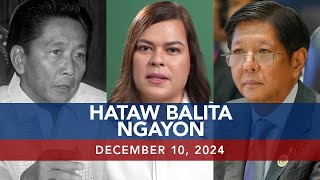 UNTV Hataw Balita Ngayon  December 10 2024 [upl. by Orbadiah]