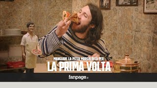 Mangiare la vera pizza per la prima volta a Napoli  La reazione dei turisti [upl. by Esirahs]