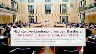 Livestream der 1040 Sitzung des Bundesrates [upl. by Abner888]