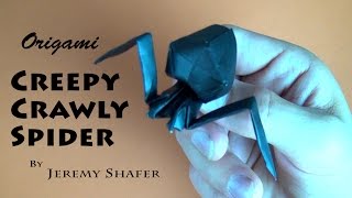 Origami Creepy Crawly Spider [upl. by Nerrawed]