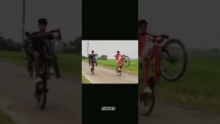 Trio wheelie stunt mtb automobile cycleshorts mtbstunt [upl. by Arrek]