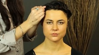 Simple Crown Braids for Short Hair  ShoulderLength amp Short Hairstyles [upl. by Rad]