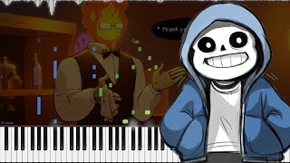 undertale  sans  LyricWulf Piano Tutorial on Synthesia OST 15 [upl. by Ssitruc587]