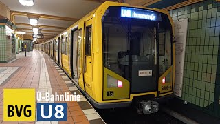 BVG  Mitfahrt U8 Hermannstr  Wittenau  Adtranz H97 [upl. by Jennette709]