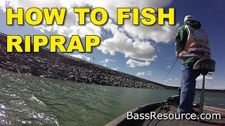 MustKnow Tips For Bass Fishing On Riprap Banks  Bass Fishing [upl. by Nuavahs155]