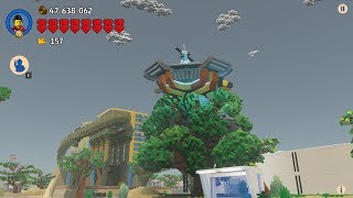 LEGO Worlds  New building quotTree Housequot in my LEGO City with flight over the LEGO City [upl. by Darees191]