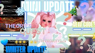 NEW MINI UPDATE IN DTINEW SNEEK PEEKS FOR THE WINTER UPDATE❄🎄 [upl. by Ludwog]