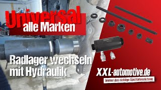 Radlager wechseln mit Hydraulikzylinder – Ohne Ausbau  Beschädigung des ABSSensors [upl. by Melinde]