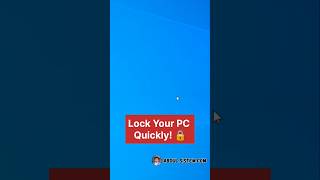 Lock Your PC Quickly 🔒 SecurityTips windows techhacks [upl. by Hserus62]