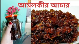 টক ঝাল মিষ্টি আমলকির আচার যা ঠান্ডা লাগা সর্দি কাশিতে দারুন উপকার দেয়  Amlokir Achar [upl. by Eniamrahs]