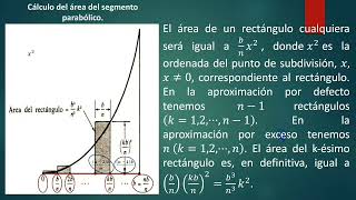 Cálculo del área de un segmento parabólico  Método de exhaución [upl. by Iruy]