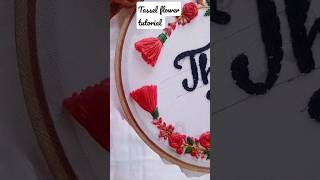 Tassel flower tutorial Embroideryflower tassels tutorial embroidery trending shorts ytshorts [upl. by Nylaj]