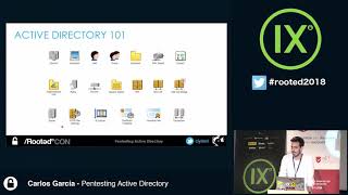 Carlos García  Pentesting Active Directory RootedCON 2018  ESP [upl. by Abbye]