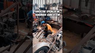 Part4 hardetail springer WLA HANDMADE samcustom custom chopper shovelhead harly vanguard [upl. by Carnay]