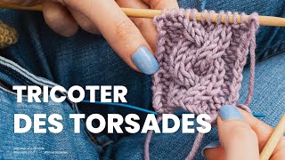 Tricoter une torsade  3 torsades faciles et originales pour débuter [upl. by Ahker]