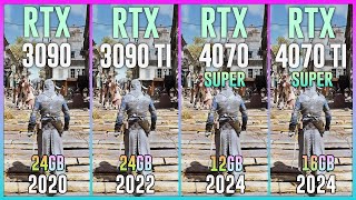 RTX 3090 vs RTX 3090 TI vs RTX 4070 SUPER vs RTX 4070 TI SUPER  Test in 20 Games [upl. by Yoccm]