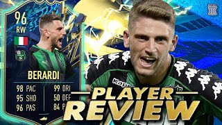 96 TEAM OF THE SEASON BERARDI PLAYER REVIEW TOTS BERARDI  FIFA 22 Ultimate Team [upl. by Nnaasil740]