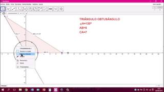 construcción de un triángulo obtusángulo con geogebra profesor lara [upl. by Nassah832]