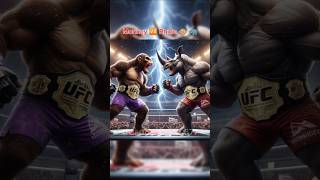 Monkey 🆚 Rhino 🐵🦏 Revenge 🔥 story monkey rhino boxing shorts cat catlover ai viralvideo [upl. by Ramiah]