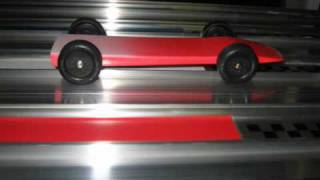 Pinewood Derby Ebay super fast car by DerbyDad4Hirecom red to white fade [upl. by Lunette841]