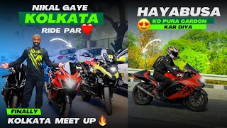 Finally vo din aa gaya 😍 Kolkata Ride ke liye Hayabusa ko full Carbon kar diya or Nikal gaye ❤️ [upl. by Hgielar]