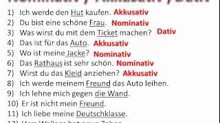 determining cases with nominative accusative and dative  wwwgermanforspaldingorg [upl. by Thin]